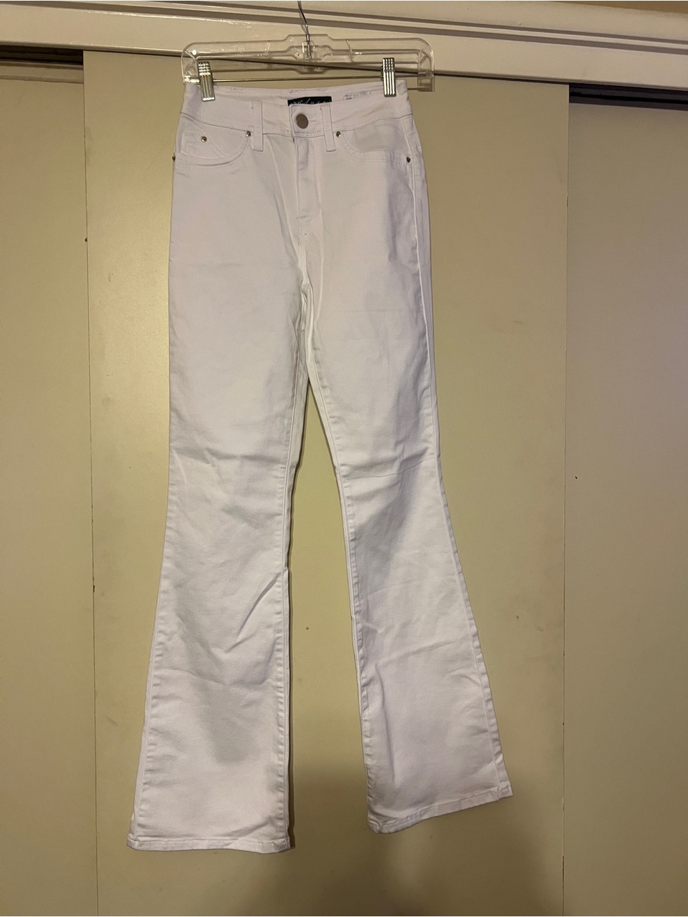 YMI luxe high rise flare white